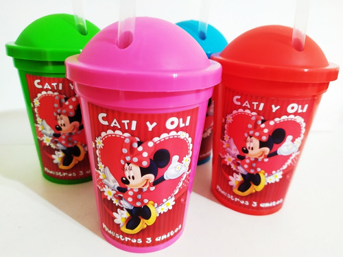 Vasos Plásticos Personalizados - Minnie (15 Unid)