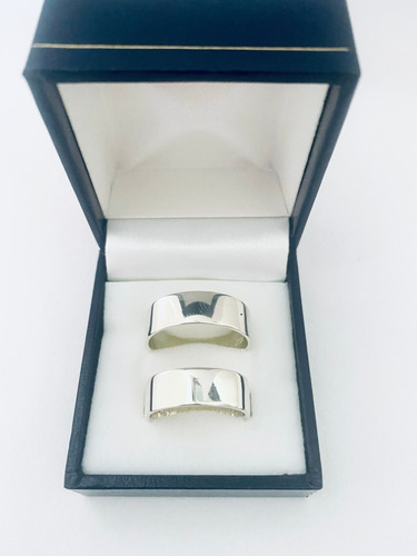 Imagen 3 de 4 de Alianza Anillo De Plata 925 Cinta Ancha Casamiento Boda