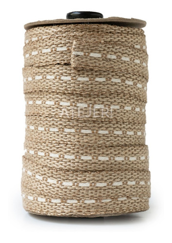 Imagen 8 de 8 de Cinta De Yute Con Pespunte Ondina 20mm X 25 Metros