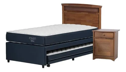 Diván Cama Upline 1,5 Plazas 105x200 Cm Con Muebles Veneto