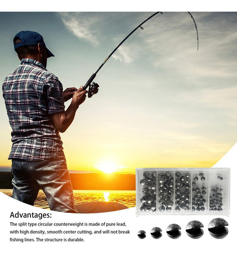 D Pesos De Pesca Splitshot Plomos De Peso De Pesca Pesas De