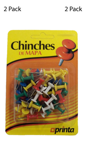 Chinches De Mapa Blister 50psz Printa