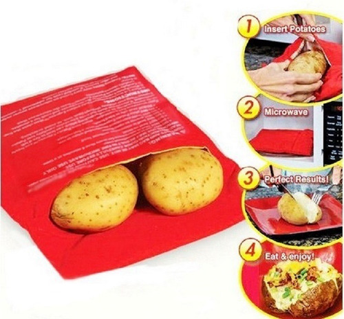 Kit 2 Sacos Para Assar Batatas No Microondas Potato Express