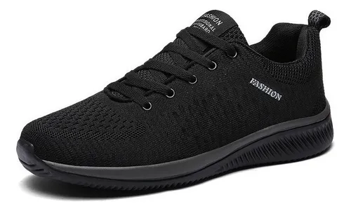 comprar Tenis Negros Hombre Zapatillas Transpirables De Talla Grande