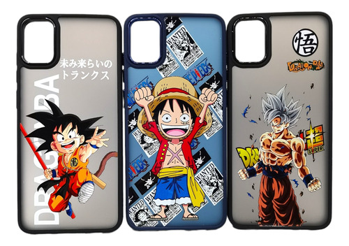 Funda Para Samsung A05 Protector Anime Luffy Goku + Mica 