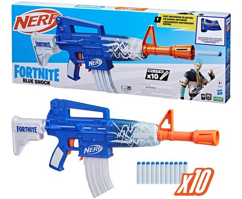 Pistola Nerf Fornite Blue Shock