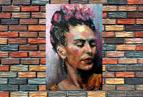 Cuadro 30x45cm Frida Kahlo Arte Pintura M6