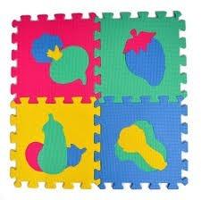 Pak 5 Alfombra Goma Eva, Set 10 Cuadros De 30x30cm,bebes