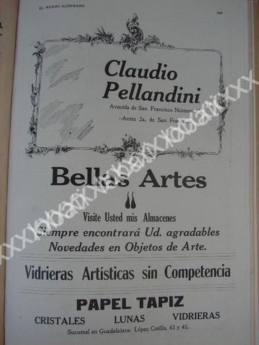 Cartel Tienda De Decoracion Claudio Pellandini 1910 703