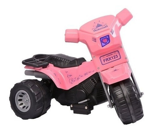 Moto Bateria Infantil Super Girly Nena Rosa Rodacros 12v 35k