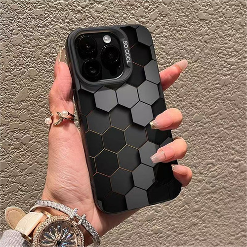 Capa De Celular Com Design De Favo De Mel 3d Para iPhone