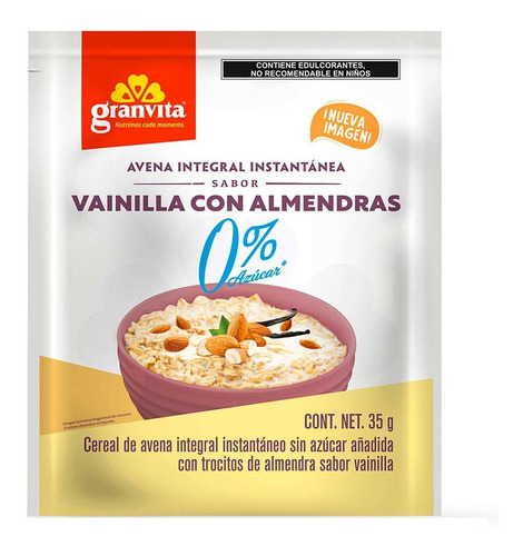 Avena Instantánea Granvita 0% Azúcar Vainilla 35g