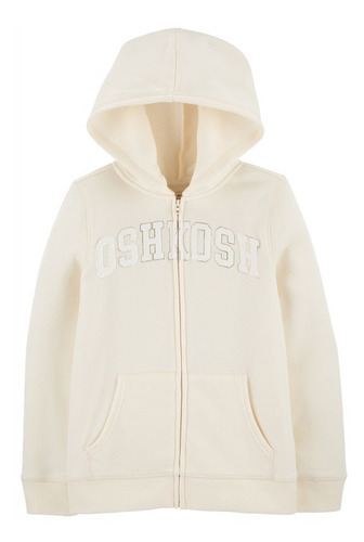 Campera De Algodon  Beige Con Logo  Niña Oshkosh 8t Flaber 