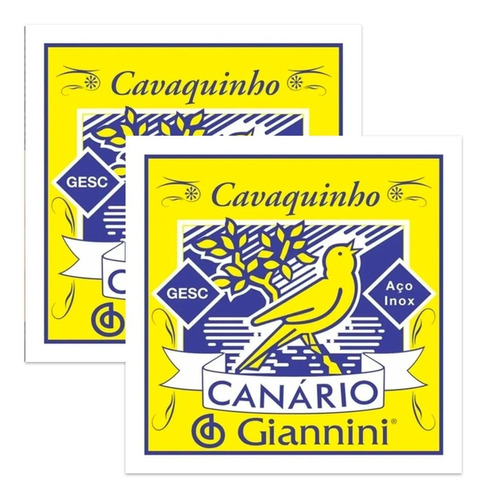 Kit 2 Encordoamento Giannini Cavaco Gesc Canário Chenilha 