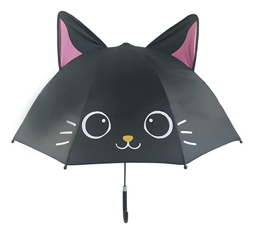 Paraguas Sombrilla Gato Niñas Anime Negro Kawaii Lluvia