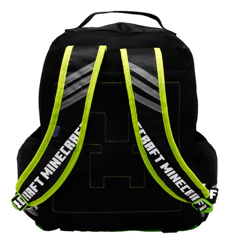 Mochila Primaria Infantil Microsoft Minecraft Pelicula 20 L Negro