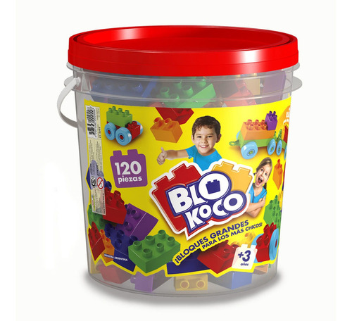 Bloques para armar Rasti Blokoco 120 piezas en balde
