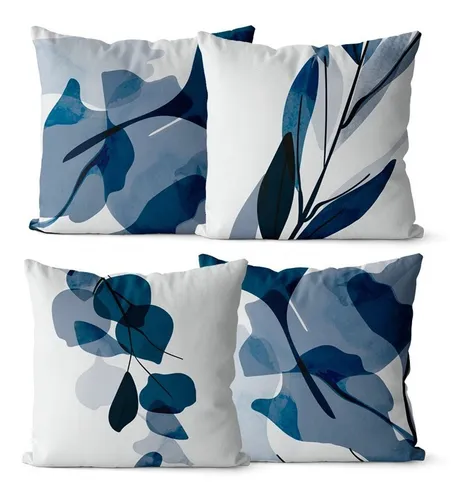 Kit 4 Capas De Almofada Floral Moderna 45×45