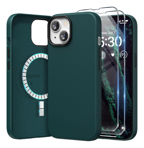 Surphy Funda De Piel Diseñada Para  Phone 15 Con Protector