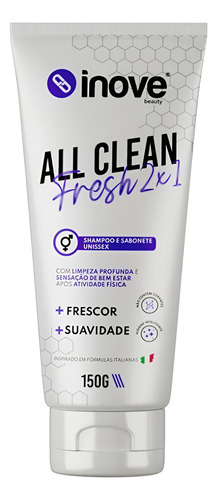 Shampoo E Sabonete Corporal All Clean 2 Em 1 Inove 150g
