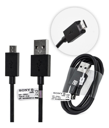 Cable Usb Sony Micro Usb (v8) Original Carga Rapida 