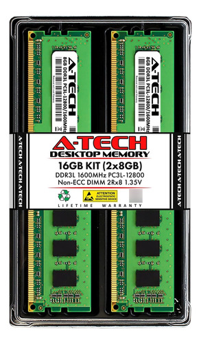 A-tech 16gb Kit (2x8gb) Ddr3 / Ddr3l 1600 Mhz Pc3-12800 Udim