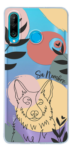 Funda Para Huawei Mujer Perro Pastor Alemán Minimal Nombre