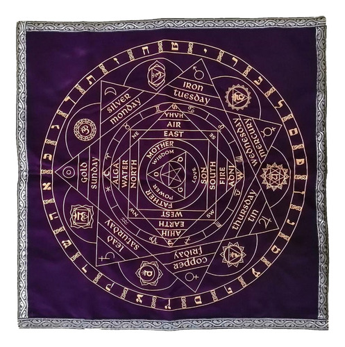 Mantel De Tarot Profesional Divination Wicca Velvet Cl [u]