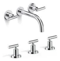 Comprar Griferia Combo Lavatorio Pared Bidet Hidromet Sun Lever Crom