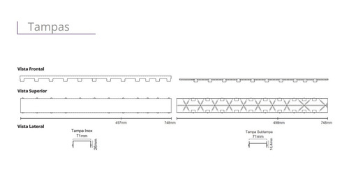 Imagem 3 de 5 de Ralo Linear Versatile Tampa Oculta 75cm - 4257