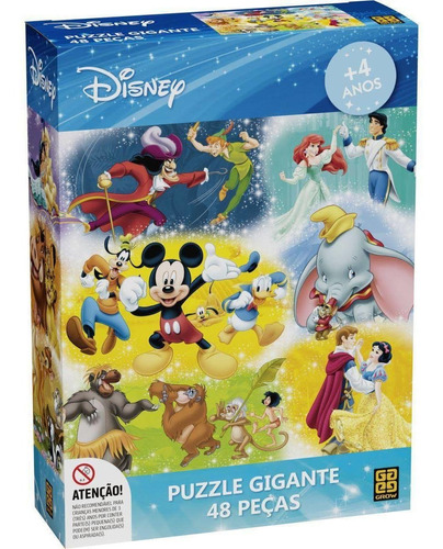 Puzzle Gigante Disney - 48 Peças - Quebra Cabeças Grow