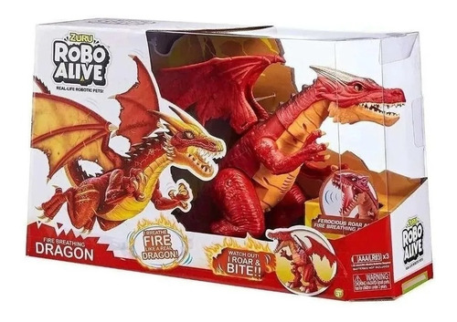 Dragão De Controle Remoto - Robo Alive Robotic Dragon Fire Cor Vermelho Personagem Fire Breathing Dragon