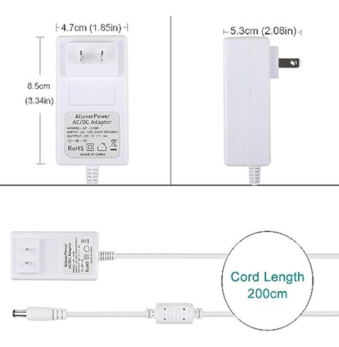 Cable De Alimentación De 12 V Y 3 A Para 4 Mamás Mamaroo 2/4