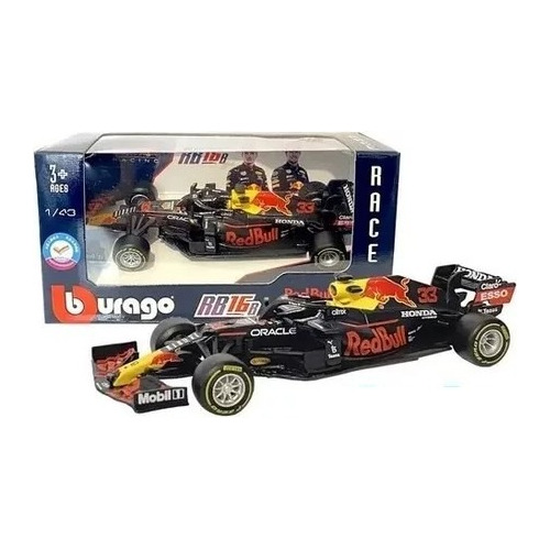 Bburago F1 Red Bull Rb16b 2021 Max Verstappen #33 + Card F1