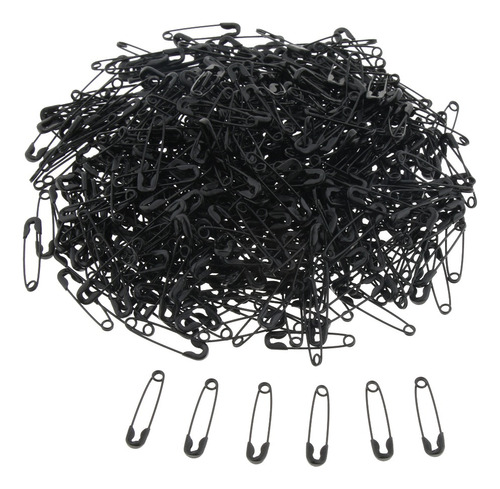 Gold Needle Safety Pin 500pcs 18mm Black