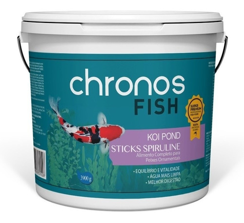 Ração Chronos Fish Koi Pond Sticks Spiruline 3900g Polinutri