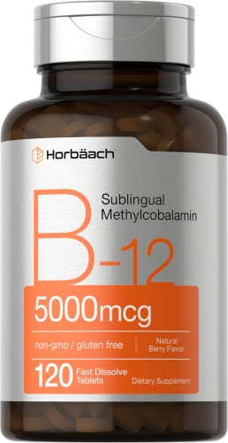B12 Sublingual Metilcobalamina | 5000 Mcg | 120 Tabletas De