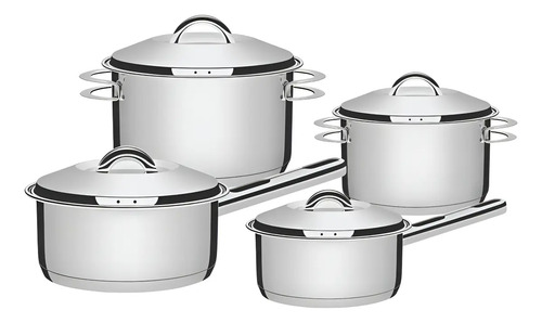Jogo De Panelas 4pçs Solar Aço Inox Tramontina