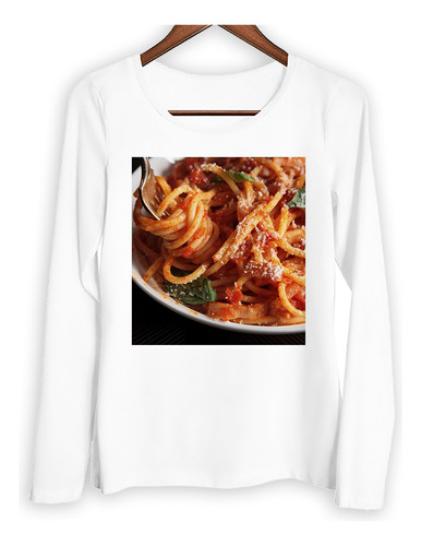 Remera Mujer Ml Pastas Secas Frescas Gourmet Cocina Chef P3