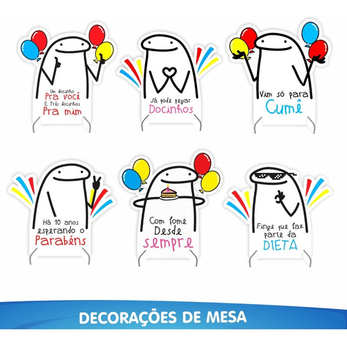 Imagem 9 de 10 de Kit Festa Fácil Flork Meme - Decoração De Aniversário