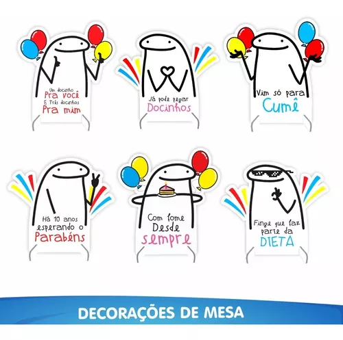 Kit Decoração Para Festa De Aniversário Tema Flork Meme