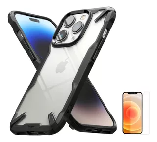 Case Funda Ringke Fusion X Para iPhone 14 Pro + Vidrio