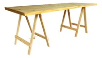 Comprar Mesa Tablon 2 Mt Caballetes Madera Macizo Quincho Parrilla