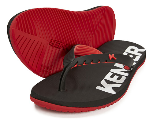 Chinelo Sandalia Kenner Red Vermelho E Preto Original