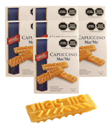 Galletas Con Relleno Cafe Capuccino 10 Pz C/u 150 G Mac Ma