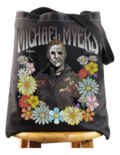 Michael Myers Canvas Tote Bag Michael Scary Fans Gifts Hallo