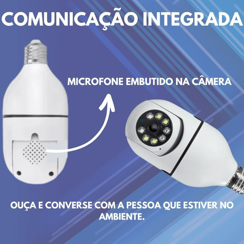 Câmera De Segurança Wi-fi Externa Noturna Branca A8 À Prova Cor Branco