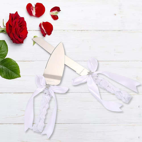 Juego De Servidor Y Cuchillo Para Pastel De Bodas De Primera