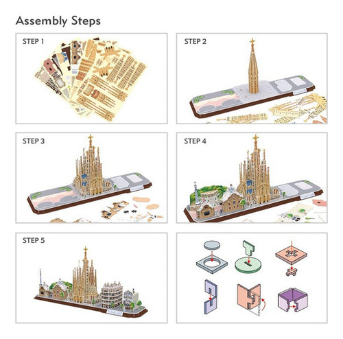 Cubic Fun Rompecabezas 3d 673012 Ciudad De Barcelona 186pzas