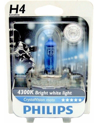 Lampada H4 Super Branca Cristal Vision 35/35 Philips 12458cv